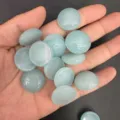 Cabochon rotondo in pietra naturale blu chiaro da 20mm per creazione di gioielli fai da te - 20*6mm / Azzurro
