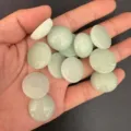 Cabochon tondi in pietra naturale verde chiaro da 20 mm per la creazione di gioielli fai-da-te - 20*6mm / Giada Verde Chiaro