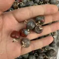 Natural stone apple pendant for DIY jewelry making accessories - 15mm (ai-10 Pieces/Pack) / Bloodstone