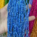 High-quality strings of 3mm blue cat's eye shell beads for DIY jewelry making accessories - 3mm (Approx 38cm Strand) / Bright Blue