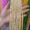 3mm natural yellow shell round loose beads for DIY jewelry making accessories strands - 3mm (Approx 38cm Strand) / Yellow