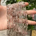Natural irregular 4x6mm rutilated quartz stone beads for DIY handmade jewelry crafts - Rutilated Quartz