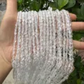 4x6mm natural clear quartz irregular shaped stone beads for DIY jewelry making - White Crystal