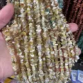 Cuentas de chips de cristal de cuarzo amarillo natural 3-5mm piedras para joyas DIY - 3*5mm (Aprox. 80cm Tira) / Ágata