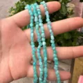 Natural light blue irregular aquamarine stone beads 4-6mm for DIY handmade jewelry making - Amazonite