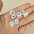 High quality milky white natural stone donut beads for DIY jewelry bracelet making - Opalite