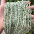 Natural irregular light green stone loose beads string for DIY jewelry crafts making - Prehnite
