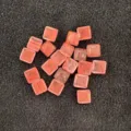 Quadratische rosa Naturstein Erdbeerquarz Cabochons für DIY Schmuckherstellung Handwerk - Wassermelonenrot