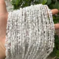 Natural 4*6mm white moonstone irregular chips loose beads for DIY handmade jewelry making - Moonstone