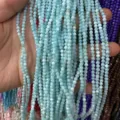 High-quality 3mm light blue round shell beads for DIY jewelry making and craft projects - 3mm (Approx 38cm Strand) / Sky Blue (16)