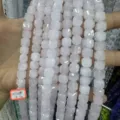 Perles de pierre naturelle 10mm en forme de cube facetté pour création de bijoux DIY - 10mm (Environ 32 Perles/Fil) / Quartz Rose Naturel