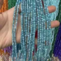 3mm light blue round shell beads for DIY jewelry making and beadwork - 3mm (Approx 38cm Strand) / Teal (17)