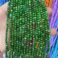 High-quality 3mm green round shell loose beads strands for DIY jewelry making and crafts - 3mm (Approx 38cm Strand) / Green (20)