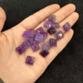 Natürliche violette Kristall-Cabochons, quadratisch, für DIY-Schmuck - Amethyst