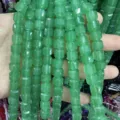 Perles en agate verte facettées de 10mm pour la fabrication de bijoux DIY à la main - 10mm (Environ 32 Perles/Fil) / Aventurine Verte Optimisée