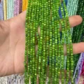 3mm small green shell round loose beads for DIY handcrafted jewelry making and accessories - 3mm (Approx 38cm Strand) / Bright Green (23)