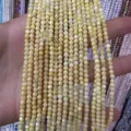3mm pale yellow shell pearl round loose beads for DIY handmade jewelry accessories - 3mm (Approx 38cm Strand) / Light Yellow