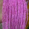 3mm pink seawater shell round beads for DIY jewelry making - 3mm (Approx 38cm Strand) / Pink