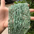 Green natural stone irregular beads in 4x6mm size for custom DIY jewelry making projects - Green Aventurine