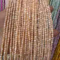 Strands of 3mm peach shell round beads for DIY jewelry making crafts and handmade accessories. - 3mm (Approx 38cm Strand) / Light Apricot