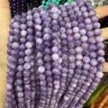 Handheld strands of 8mm purple natural stone round beads for DIY jewelry making crafts - 8mm (Approx. 47 Beads Per Strand) / Purple (24)