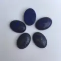 Cabochons en pierre de lapis-lazuli bleu naturel de forme ovale pour bijoux DIY - 6*8mm / Lot de 10 / Lapis-lazuli Teinté