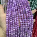 8mm purple natural stone round beads for DIY jewelry making semi-finished bracelet accessories - 8mm (Approx. 47 Beads Per Strand) / Purple (25)