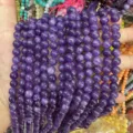 High-quality 8mm purple natural stone round beads for DIY jewelry making and crafting - 8mm (Approx. 47 Beads Per Strand) / Purple (26)