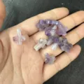12x16mm purple amethyst cross natural stone beads for DIY bracelet and necklace making - 1 Bead / Purple Crystal