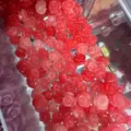 Red and pink shell powder rose flower beads for DIY jewelry making accessories - 50 Pieces/Pack (10mm) / Red-Pink (2015-23)