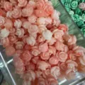 Bulk pink shell powder rose beads 3D carved flower charms for DIY jewelry making accessories - 50 Pieces/Pack (10mm) / Pink (2025-25)