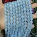 Hellblaue ovale lose Perlen für DIY Schmuckherstellung - Ca. 8x12mm (Ca. 38cm Strang) / Aquamarin