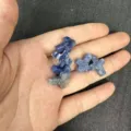 Small blue and white natural stone cross beads for DIY jewelry and bracelet making - 1 Bead / Blue Spot Stone