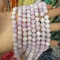8mm light purple lavender natural stone round beads for DIY jewelry making - 8mm (Approx. 47 Beads Per Strand) / Light Purple