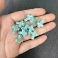 12x16mm turquoise color cross shaped stone beads for DIY jewelry making accessories - 1 Bead / Yellow Veined Turquoise