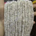 Natural white faceted stone beads strands for DIY jewelry making accessories - Round Beads / 2mm Faceted Round Beads (Approx. 170 Pieces Per Strand) / Coffee Shell Pattern