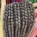 Handgefertigte natürliche violette ovale Steinperlen für DIY-Schmuckherstellung und Basteln. - Ca. 8*12mm (Ca. 38cm pro Strang) / Kaffee Jade