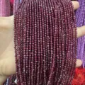 Faceted purple natural stone beads strand for DIY necklace and bracelet jewelry making - Garnet Style / 2mm Faceted (Approx. 170 Beads/Strand) / Burgundy