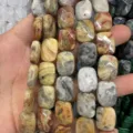 Natural faceted colorful rectangular agate stone beads for DIY jewelry making accessories - Crazy Lace Agate