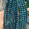 8mm deep blue natural stone round beads for DIY jewelry making and handmade bracelets - 8mm (Approx. 47 Beads Per Strand) / Dark Teal