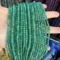 Faceted natural green stone beads strands for DIY handmade jewelry making accessories - Green Agate Style / 2mm Faceted (Approx. 170 Beads/Strand)