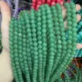8mm natural green stone round beads for DIY jewelry making and handmade craft supplies - 8mm (Approx. 47 Beads Per Strand) / Translucent Emerald Green