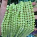 8mm light green natural stone round loose beads for DIY jewelry making and bracelets - 8mm (Approx. 47 Beads Per Strand) / Light Green