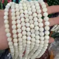High quality 8mm white natural stone round beads strands for DIY jewelry making crafts - 8mm (Approx. 47 Beads Per Strand) / White