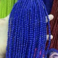 Faceted royal blue crystal spacer beads for handmade DIY jewelry necklace making - Synthetic Royal Blue Turquoise Round Beads / 2mm Faceted (Approx. 170 Beads/Strand)