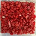 High-quality 6x8mm red teardrop agate cabochons with flat back for DIY jewelry crafts - Red Jade