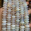 Iridescent opal flying saucer loose beads for DIY handmade jewelry making accessories - 5*8mm (Approx 40 Pieces/Strand) / Opal