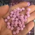 Pink resin rose flower beads with horizontal holes for DIY jewelry making - Approx 6mm / Pink (7)