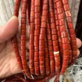 6x6mm red jasper tube beads natural stone cylinder loose beads for DIY jewelry making - 6x6mm (Approx. 65 Pieces/Pack) / Red Jasper