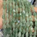 Natural green faceted teardrop aventurine jade stone beads for DIY jewelry making accessories - Green Aventurine